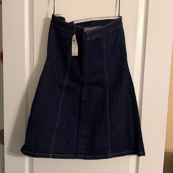 Abercrombie & Fitch Mara dark blue strapless denim dress size large - Picture 4 of 4